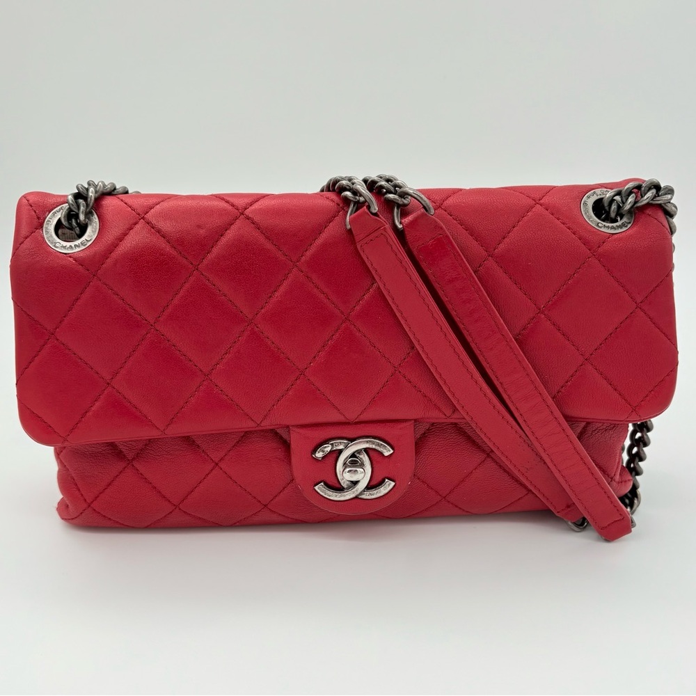 Chanel Quilted Red Rocks Flap Bag